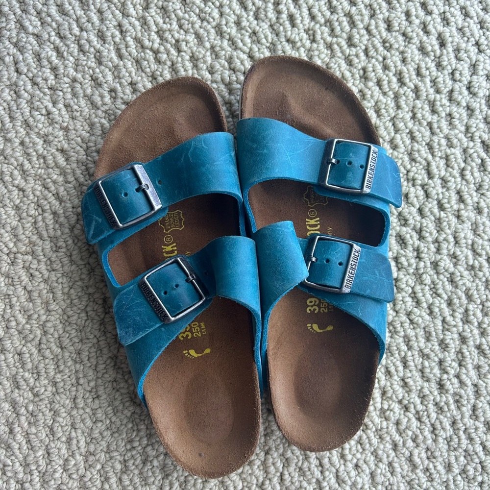 Turquoise NEVER WORN Birkenstocks